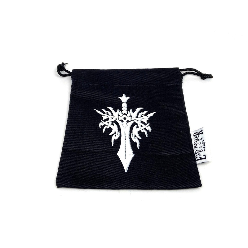 Small Cotton Twill Dice Bag - Sword Design