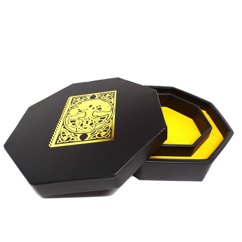 Spell Book Dice Tray With Dice Staging Area and Lid