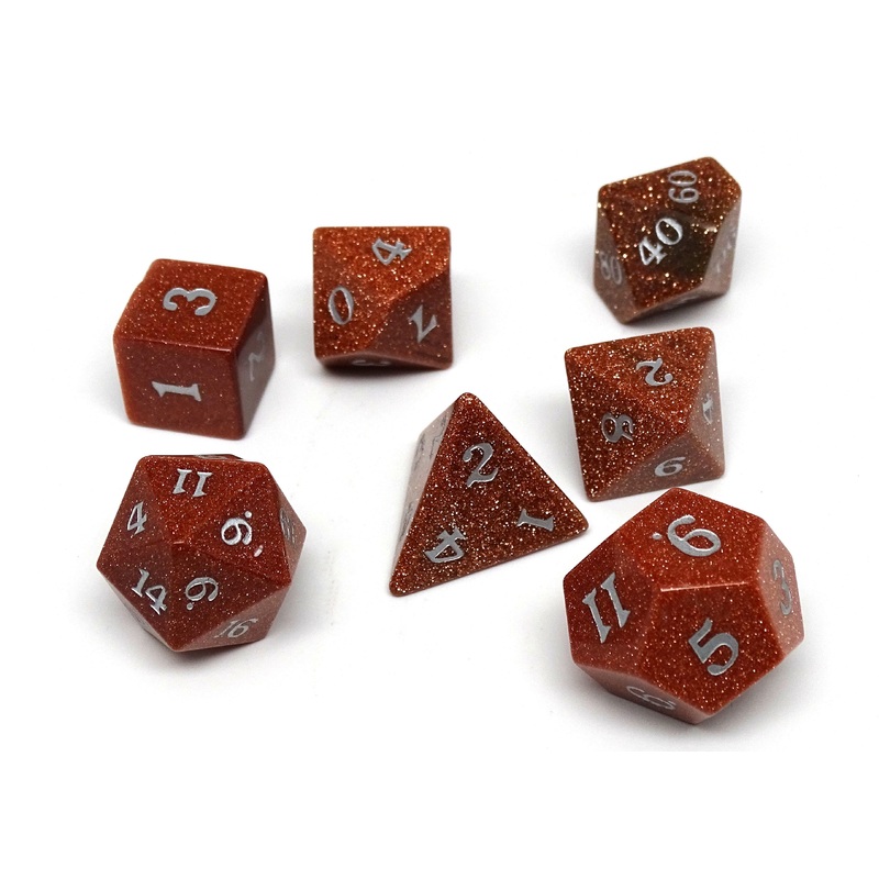 Stone Dice Collection - Goldstone - Signature Font