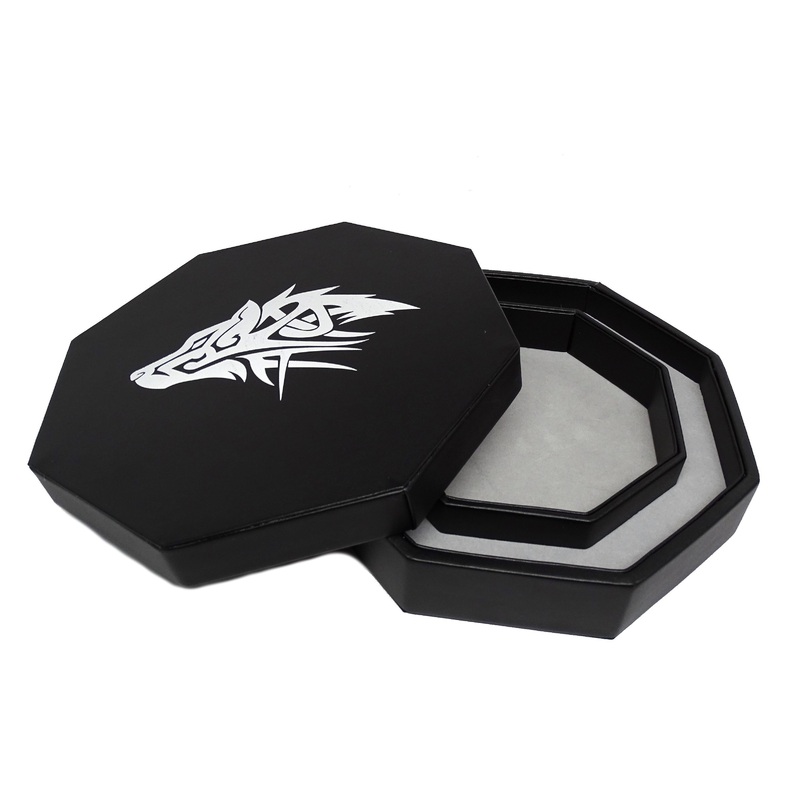 Wolf Dice Tray With Dice Staging Area and Lid