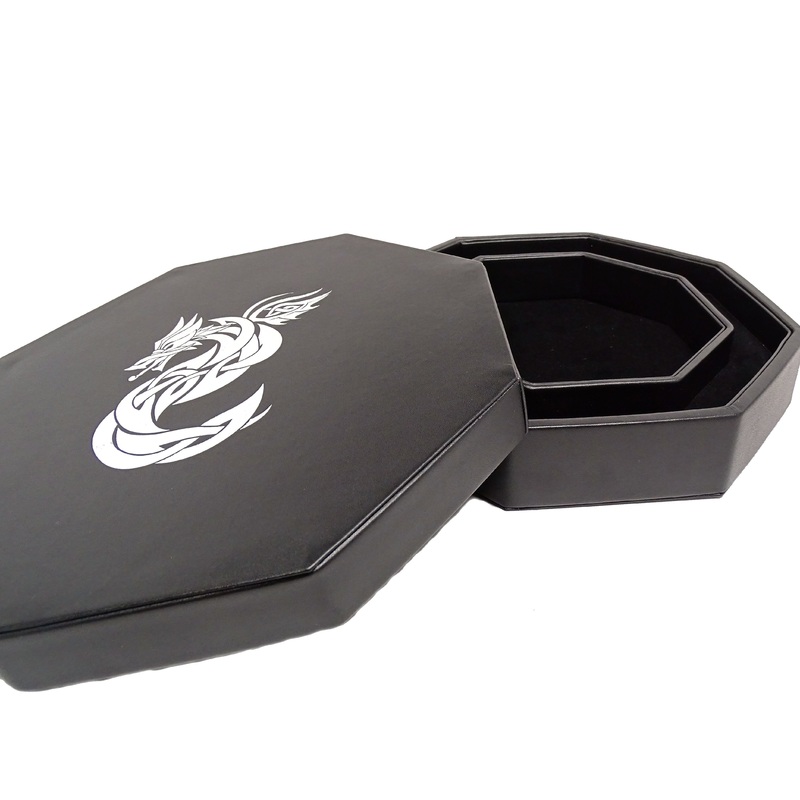 Celtic Knot Dragon Dice Tray With Dice Staging Area and Lid