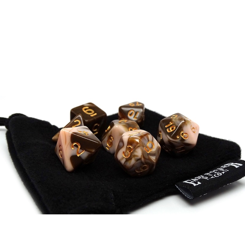 Dusty Rose and Brown Marble - 7 Piece Set