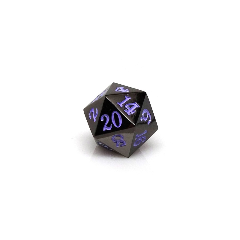 Gun Metal D20 - Signature Font -  Purple Font