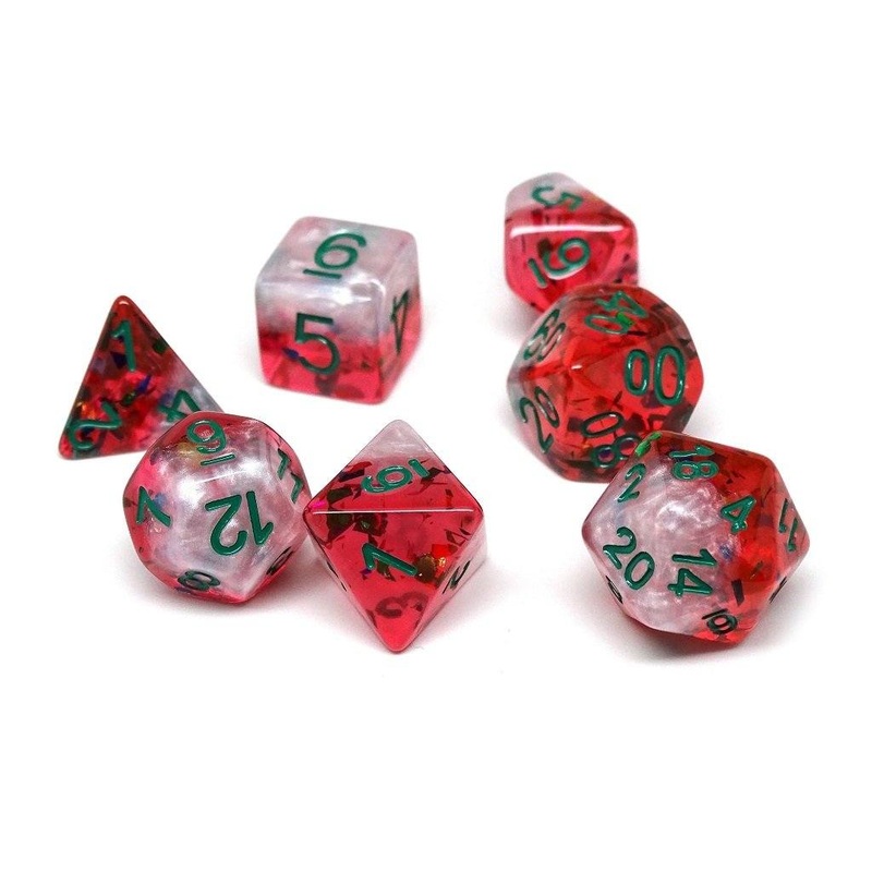 Marble with Orange Glitter - Green Font - 7 Piece Set
