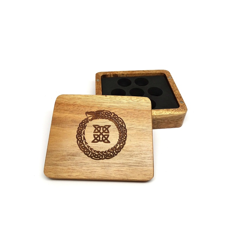 Ouroboros Wooden Dice Case