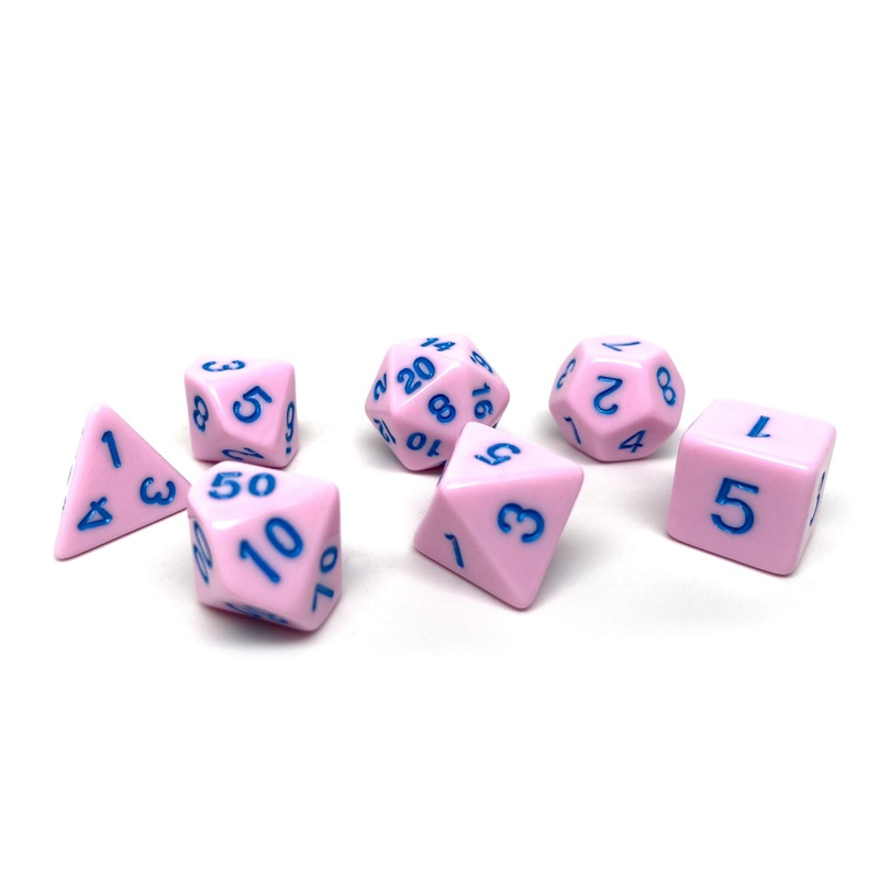 Pastel Pink Opaque - 7 Piece Set