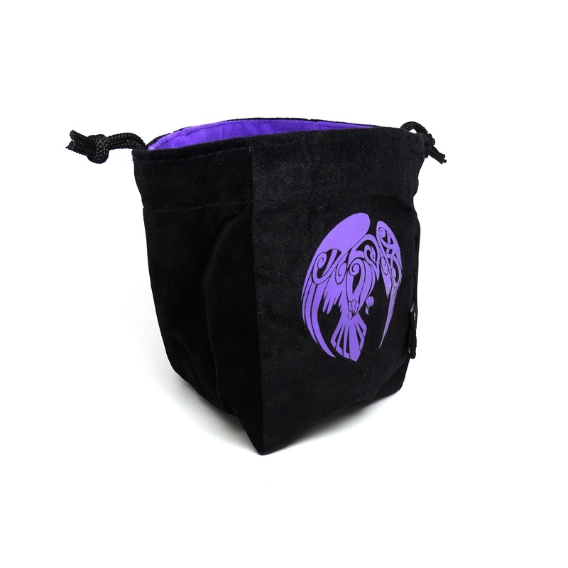 Raven Reversible Microfiber Self-Standing Large Dice Bag
