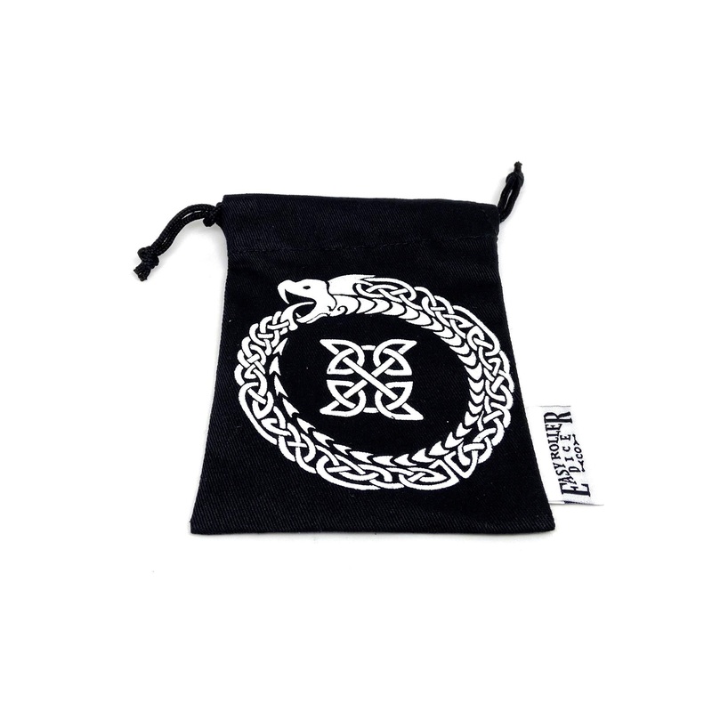Small Cotton Twill Dice Bag - Ouroboros Design