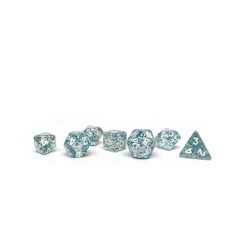 10mm Blue Sparkle Mini Dice Set