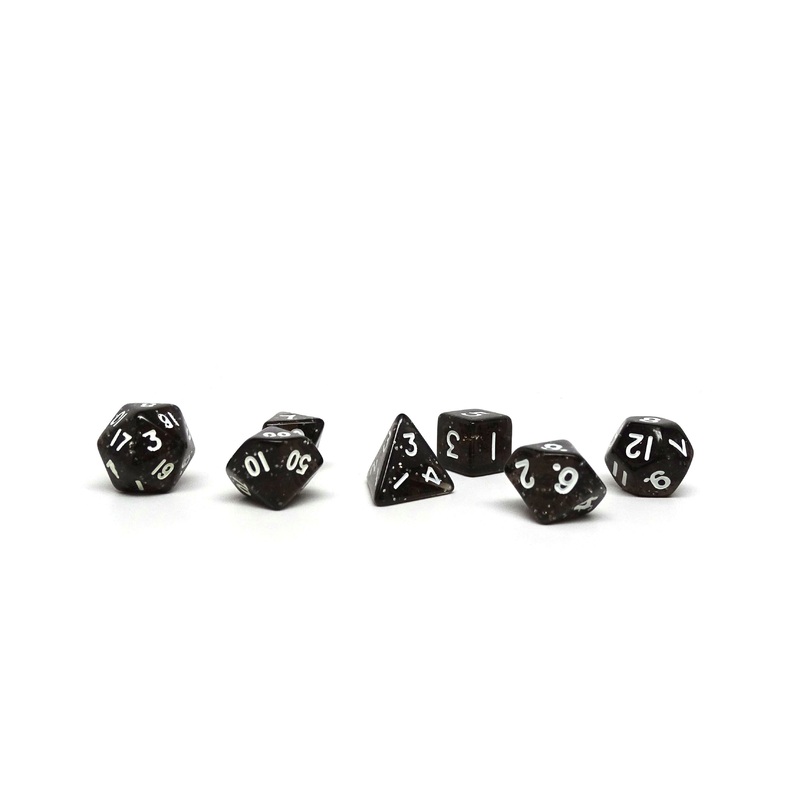 10mm Dark Sparkle Mini Dice Set