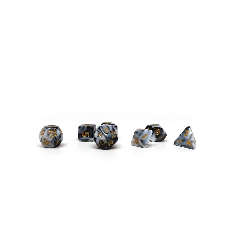 10mm Marbled Mini Dice Set