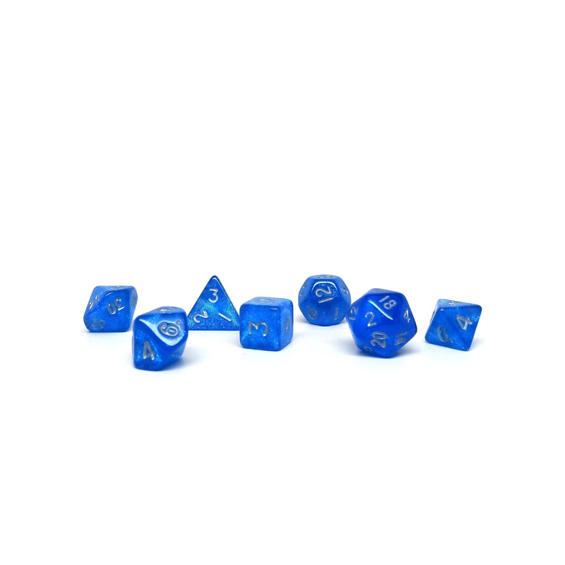 10mm Ocean Blue Mini Dice Set