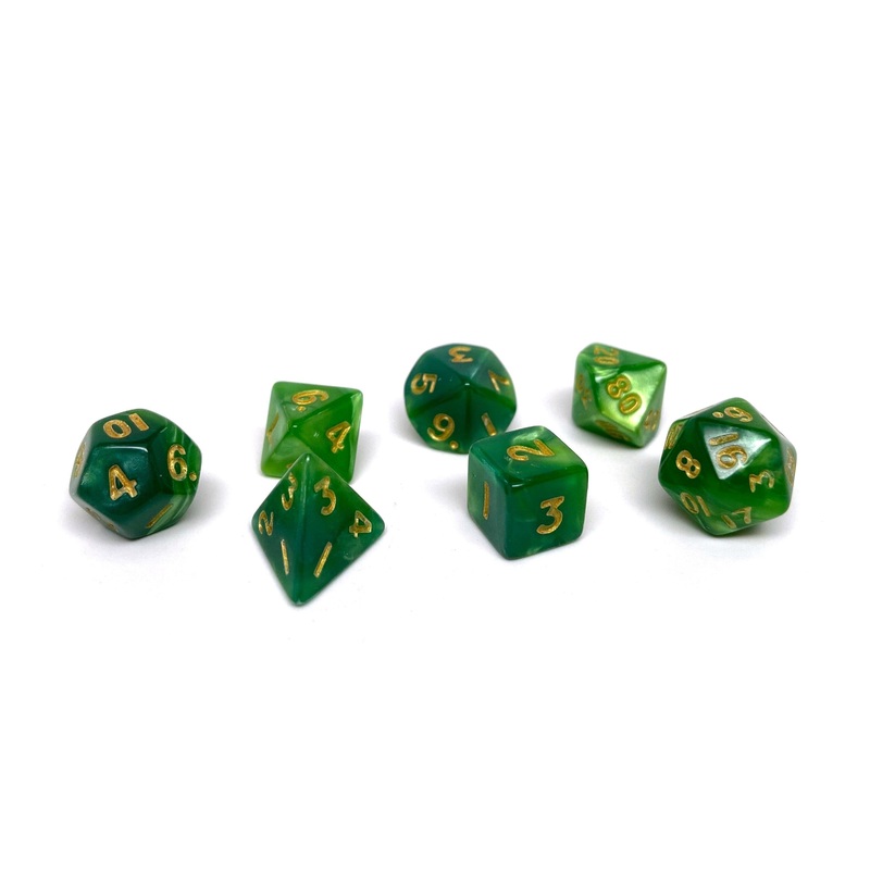 10mm Shamrock Swirl Mini Dice Set