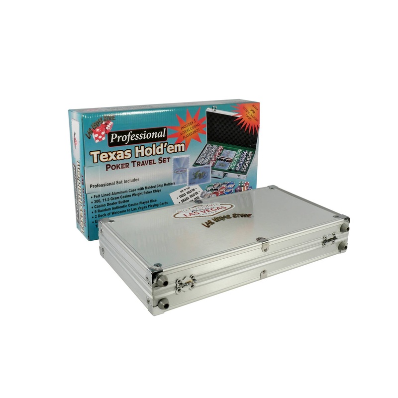 Texas Hold Em' Travel Set with Aluminum Attache Case