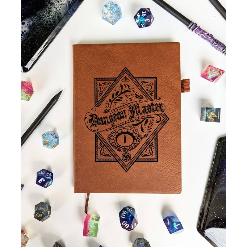 Vintage Dungeon Master - Vegan Leather Mini Dot Journal