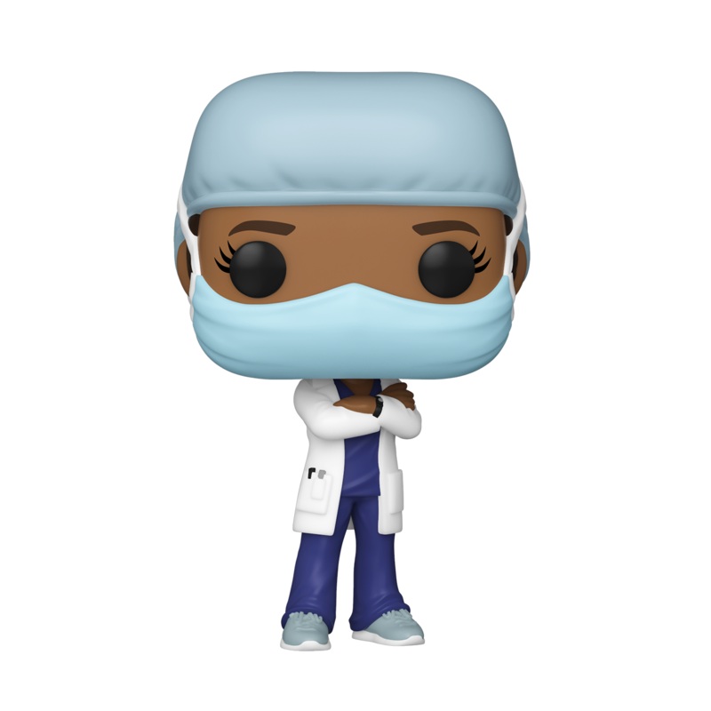 Funko POP! Heroes: Front Line Workers - Female (Blue Scrub with Coat) Vinyl Figure