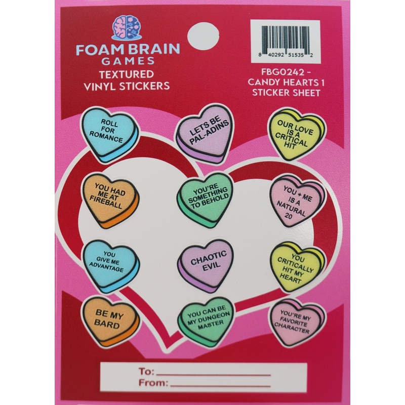 Candy Hearts Sticker Sheet
