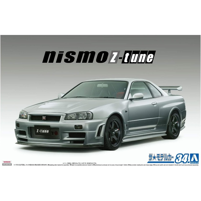 Aoshima: 1/24 NISMO BNR34 SKYLINE GT-R Z-tune '04 Scale Model Kit #34