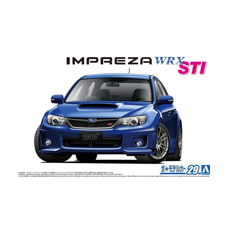 Aoshima: 1/24 SUBARU GRB IMPREZA WRX STI '10 Scale Model Kit #29
