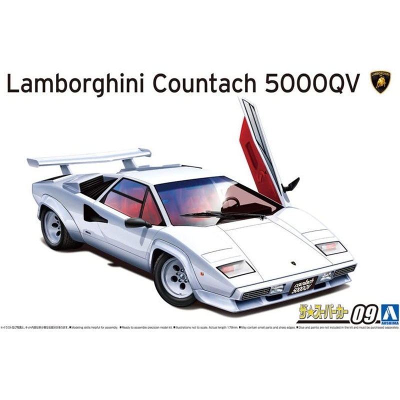Aoshima: Initial D - 85' Lamborghini Countach 5000QV 1/32 Scale Model Kit #9