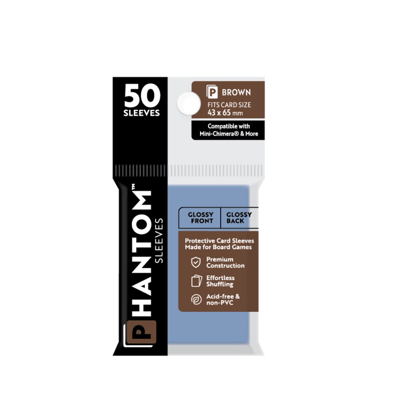 Phantom Sleeves: Brown Size (43mm x 65mm) 50 ct