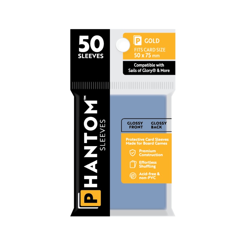 Phantom Sleeves: Gold Size (50mm x 75mm) 50 ct