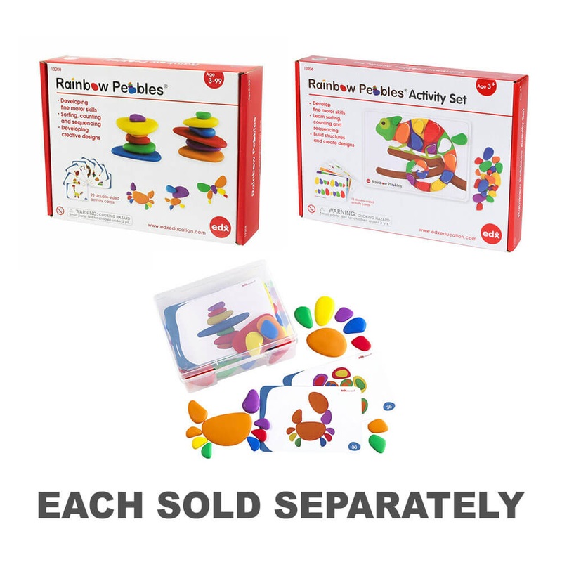 Ensemble d'activits Edx Rainbow Pebbles